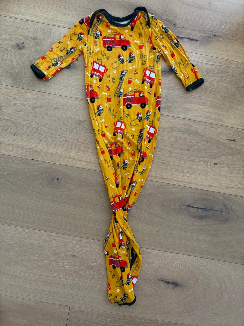 Little sleepies Firetruck pups baby gown